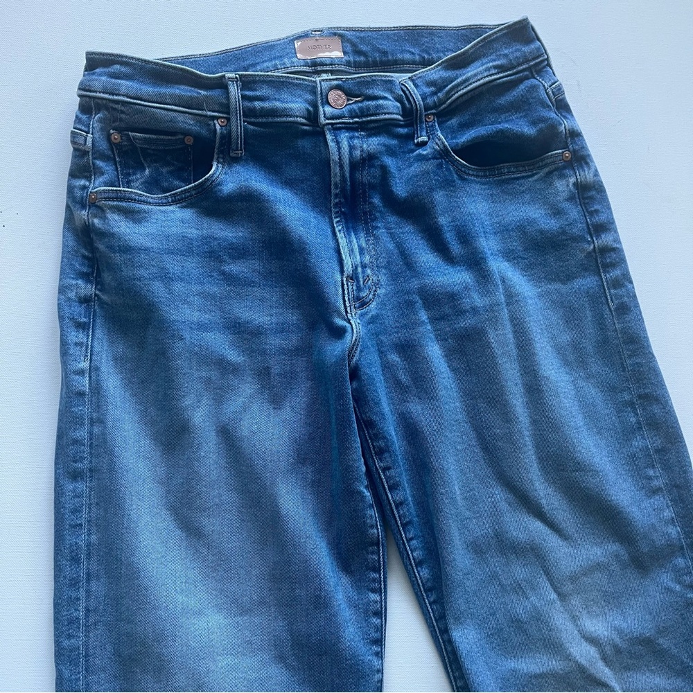 MOTHER Midrise Maven Sneak Different Strokes Jeans size 31 - Picture 5 of 11